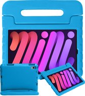 iPad Mini 6 Hoes Kinder Hoesje Kids Case - iPad Mini 6 Hoesje Kindvriendelijk Shockproof Cover - Licht Blauw