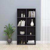 Decoways - Boekenkast/dressoir 66x30x130 cm spaanplaat hoogglans grijs