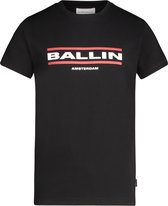 Ballin Amsterdam -  Jongens Slim Fit    T-shirt  - Zwart - Maat 152