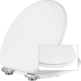 Toiletbrilhoes - 1 st - Universeel - Toiletdeksel met softclose - voor badkamer - Vervanging van dikkere bekleding - Antibacteriële badkamerarmatuur: - stijl ""wit"""