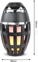 Harmony Life tafellamp gestreept industrieel | vlam sfeer licht| Nachtlamp voor slaapkamer | Tuinlamp en speaker| Overkapping lamp en speaker|Bluetooth speaker | USB | Portable speaker | Draa