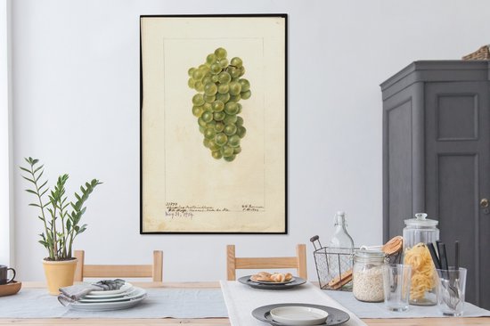 Toile Peinture Raisins Witte - peinture de Deborah Griscom Passmore - 90x140 cm - Décoration murale