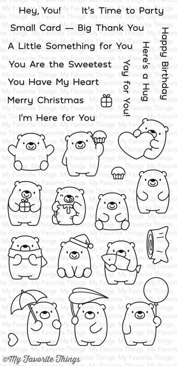 Bitty Bears Clear Stamps (BB-49)