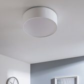 INSPIRE - Plafondlamp SITIA - 3 lichtpunten E27 - 40W - Ø 48 cm - Katoenen stoffen plafondlamp - Wit