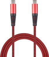 2GO USB oplaadkabel/datakabel USB Type-C naar USB Type-C 100cm, rood