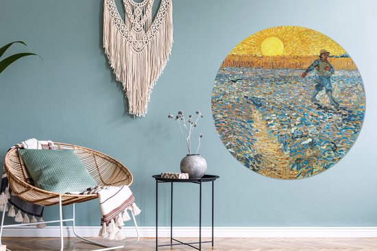 Cercle mural - Cercle mural - Le semeur - Peinture de Vincent van Gogh - Aluminium - Dibond - ⌀ 140 cm - Intérieur et extérieur