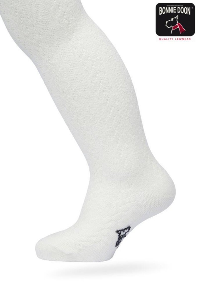 Bonnie Doon Baby Kabel Maillot Off White maat 80/86 - Meisjes - Kabel Patroon - Organic - Zacht Organisch Katoen - GOTS gecertificeerd - Gladde naden - Comfortabele Boord - Geen vervelende naden - Gebroken Wit - Ecru - Crème - Off White - BP214902.20