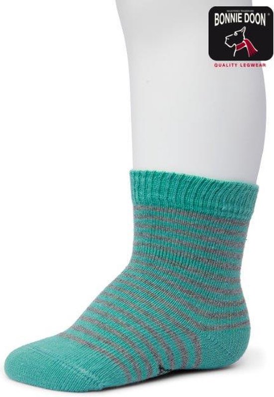 Bonnie Doon | Basic Stripe Baby Sock Organic | Malachite Green