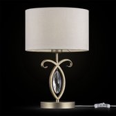 Tafellamp Luxe - Ø 25 cm - 1x E27 - Goud Antiek/Room Wit