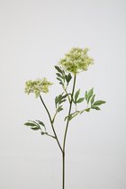 Kunstbloem - Queen ann lace - topkwaliteit decoratie - 2 stuks - zijden bloem - Wit - 90 cm hoog