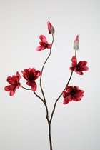 Kunstbloem - Magnolia - topkwaliteit decoratie - 2 stuks - zijden bloem - Roze - 83 cm hoog