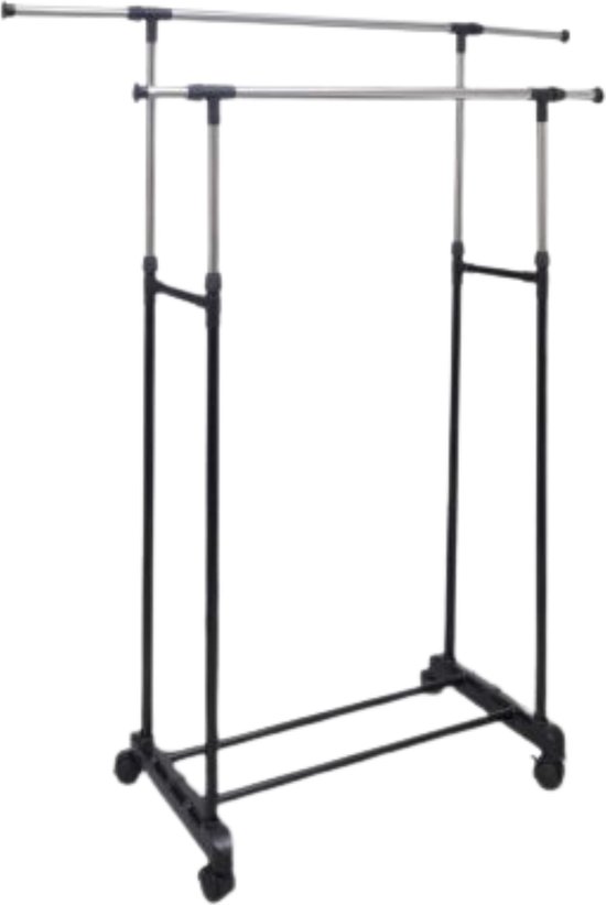 TV-meubel van 170 cm met LED en glazen scheidingswand - 2 lades - Zwart