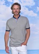 GCM poloshirt 24185 licht grijs melange print KM - XL