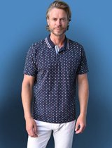 GCM poloshirt 24190 brick/navy print KM - 3XL