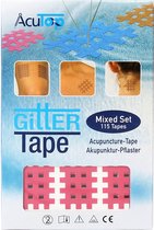 AcuTop - Gittertape / Cross tape Medium - Type ABC Mix kleur - 115 stuks
