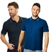 Polo shirt met Knoopjes, Marineblauw, Maat XL