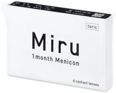Miru 1 Month Menicon for Astigmatism (6 Lenzen) Sterkte: -1.75, BC: 8.60, DIA: 14.00, cilinder: -0.75, as: 90°