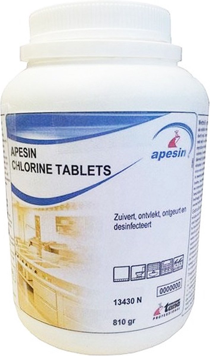 Goedkoopste APESIN chlorine tabs, bruistabletten met chloor, 810g