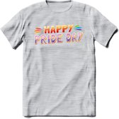Pride Day | Pride T-Shirt | Grappig LHBTIQ+ / LGBTQ / Gay / Homo / Lesbi Cadeau Shirt | Dames - Heren - Unisex | Tshirt Kleding Kado | - Licht Grijs - Gemaleerd - L