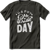 Pride Day | Pride T-Shirt | Grappig LHBTIQ+ / LGBTQ / Gay / Homo / Lesbi Cadeau Shirt | Dames - Heren - Unisex | Tshirt Kleding Kado | - Donker Grijs - 3XL