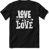 Love Is Love | Pride T-Shirt | Grappig LHBTIQ+ / LGBTQ / Gay / Homo / Lesbi Cadeau Shirt | Dames - Heren - Unisex | Tshirt Kleding Kado | - Zwart - 3XL