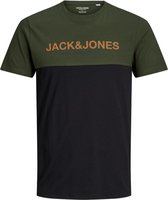 Jack & Jones T-shirt Block Tee forest night (Maat: 3XL)