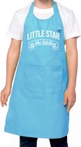 Little star in the kitchen keukenschort blauw voor jongens en meisjes  - Keukenschort kinderen/ kinder schort