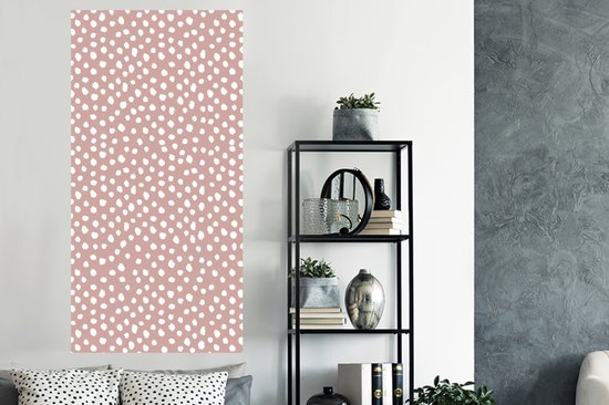 Stickers muraux - Film autocollant - Points - Wit - Rose - 80x160 cm - Film adhésif - Stickers muraux Chambre d'enfant - Papier peint autocollant