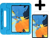 Hoes Geschikt voor iPad Pro 2018 (11 inch) Hoes Kinder Hoesje Kids Case Shockproof Cover Met Screenprotector - Hoesje Geschikt voor iPad Pro 11 inch (2018) Hoesje Kidscase - Blauw.