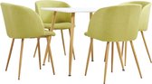Decoways - 5-delige Eethoek stof groen