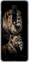 Geschikt voor OnePlus 7 Pro hoesje - Leeuw - Leeuwin - Portret - Siliconen Telefoonhoesje