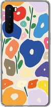 Telefoonhoesje Geschikt voor OnePlus Nord hoesje - Bloem - Abstract - Bladeren - Siliconen Telefoonhoesje Telefoonhoesje
