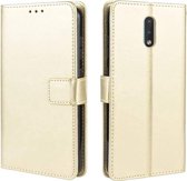 LuxeBass Hoesje geschikt voor Nokia 2.3 hoesje book case goud - telefoonhoes - gsm hoes - telefoonhoesjes