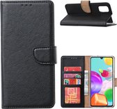 LuxeBass Hoesje geschikt voor Samsung Galaxy A41 - Bookcase Zwart - portemonnee hoesje - telefoonhoes - gsm hoes - telefoonhoesjes