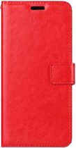 LuxeBass Hoesje geschikt voor Samsung Galaxy A20E - Bookcase Rood - portemonnee hoesje - telefoonhoes - gsm hoes - telefoonhoesjes