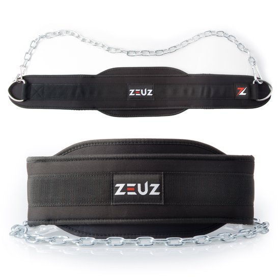 ZEUZ Dip belt - Dipping Gordel & Gewicht Riem voor Fitness, CrossFit & Calisthenics – Zwart