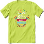 Love Is Love | Pride T-Shirt | Grappig LHBTIQ+ / LGBTQ / Gay / Homo / Lesbi Cadeau Shirt | Dames - Heren - Unisex | Tshirt Kleding Kado | - Groen - L