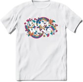 Love Wins | Pride T-Shirt | Grappig LHBTIQ+ / LGBTQ / Gay / Homo / Lesbi Cadeau Shirt | Dames - Heren - Unisex | Tshirt Kleding Kado | - Wit - S