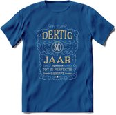 30 Jaar Legendarisch Gerijpt T-Shirt | Sky Blue - Ivoor | Grappig Verjaardag en Feest Cadeau Shirt | Dames - Heren - Unisex | Tshirt Kleding Kado | - Donker Blauw - S