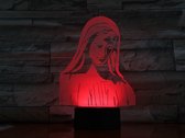 3D Led Lamp Met Gravering - RGB 7 Kleuren - Maria
