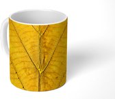 Mok - Bladeren - Plant - Geel - 350 ML - Beker - Uitdeelcadeautjes