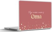 Laptop sticker - 13.3 inch - 'Mijn nieuwe naam is oma' - Spreuken - Quotes
