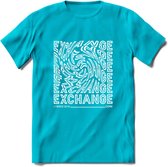 Exchange - Crypto T-Shirt Kleding Cadeau | Dames / Heren / Unisex | Bitcoin / Ethereum shirt | Grappig Verjaardag kado | Tshirt Met Print | - Blauw - S