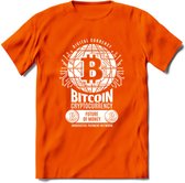 Bitcoin Future - Crypto T-Shirt Kleding Cadeau | Dames / Heren / Unisex | Bitcoin / Ethereum shirt | Grappig Verjaardag kado | Tshirt Met Print | - Oranje - S