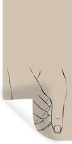Muurstickers - Sticker Folie - Relatie - Line art - Valentijn - 40x80 cm - Plakfolie - Muurstickers Kinderkamer - Zelfklevend Behang