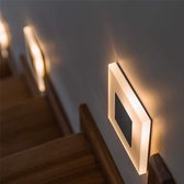 Led-traplamp, trapverlichting, wandinbouwlamp, verlichting van, traplamp, wandinbouwspot, 230 V, warm wit, 2 stuks