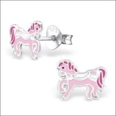 Aramat jewels ® - 925 sterling zilveren oorbellen pony roze