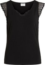 Vila VISONILLA LACE DETAIL SL TOP - Black Black