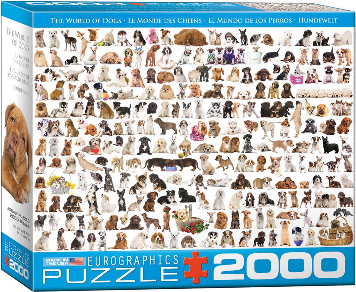 Eurographics puzzel World of Dogs - 2000 stukjes | bol.com