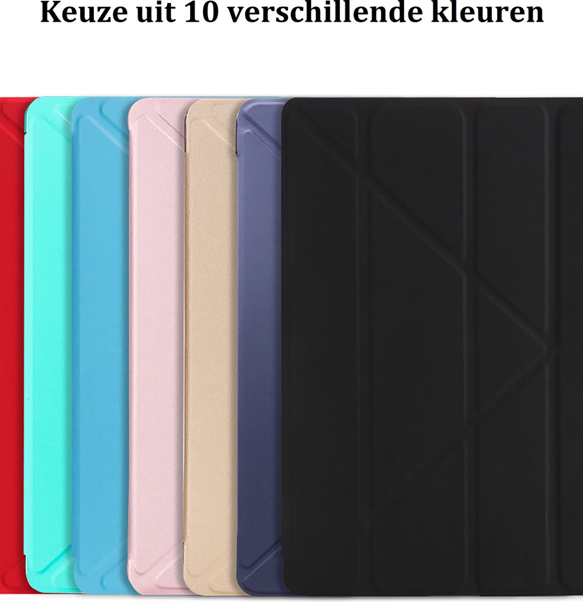 SBVR - Coque iPad 2021 - 10,2 pouces - Pour iPad 9 - Smart Cover - A2603,  A2604 - Zwart